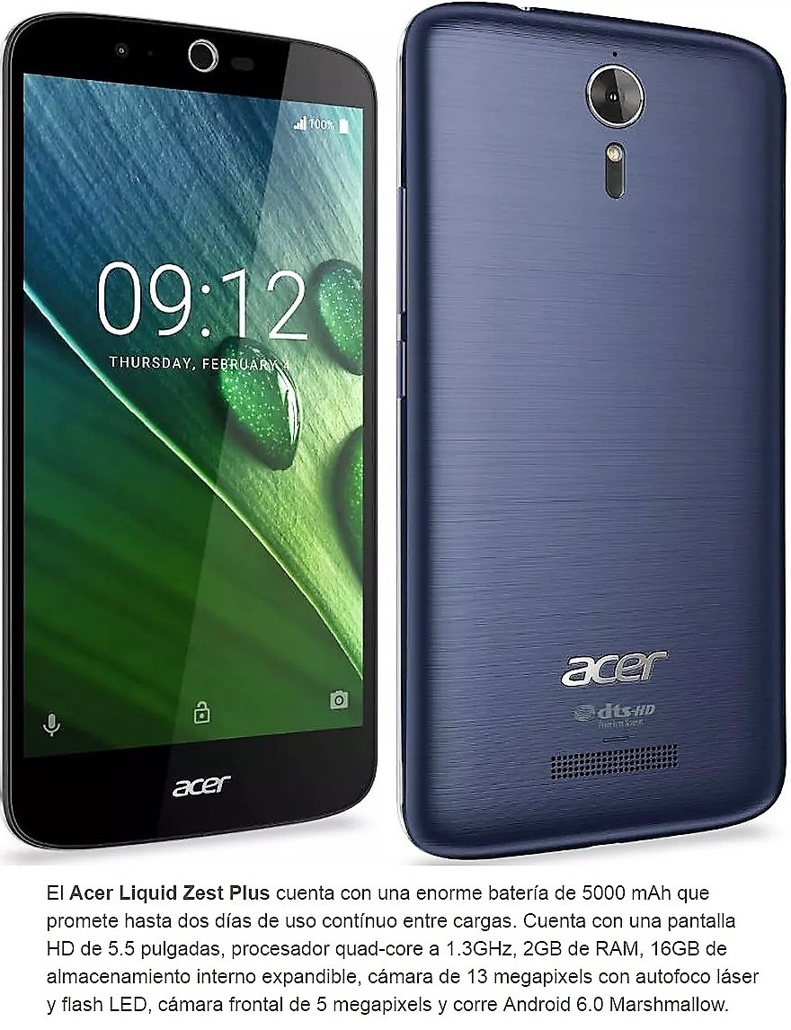 Precio Y Características Del Acer Liquid Zest Plus Ms Movil Es